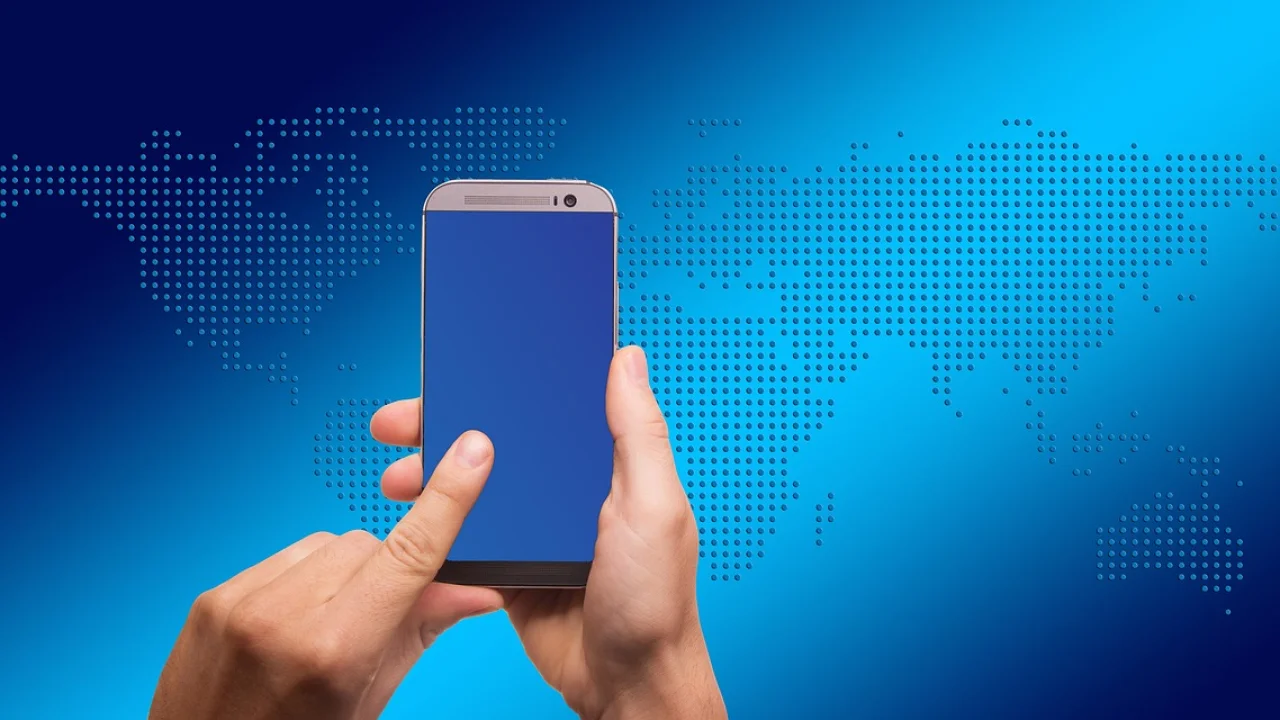 Mapa exibindo a posição aproximada de um smartphone