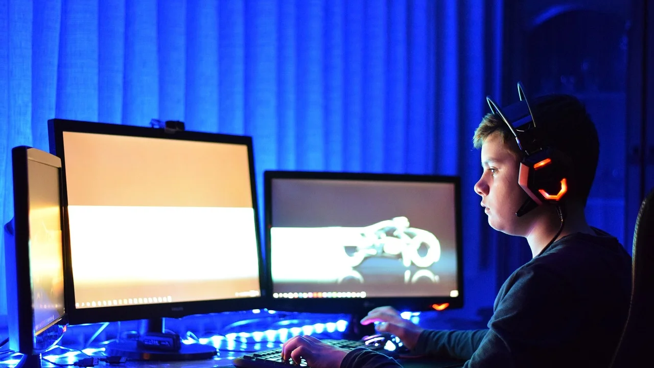 Painel de controle da placa de vídeo aberto no computador