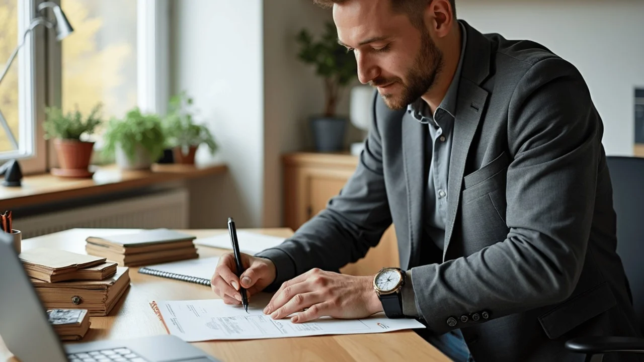Pequeno negócio com empregador e funcionário em atividade.