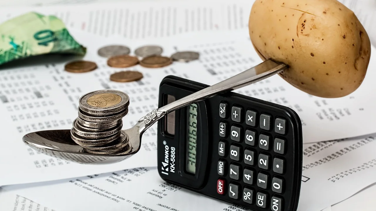 Planilha simples usada para controlar contas domésticas