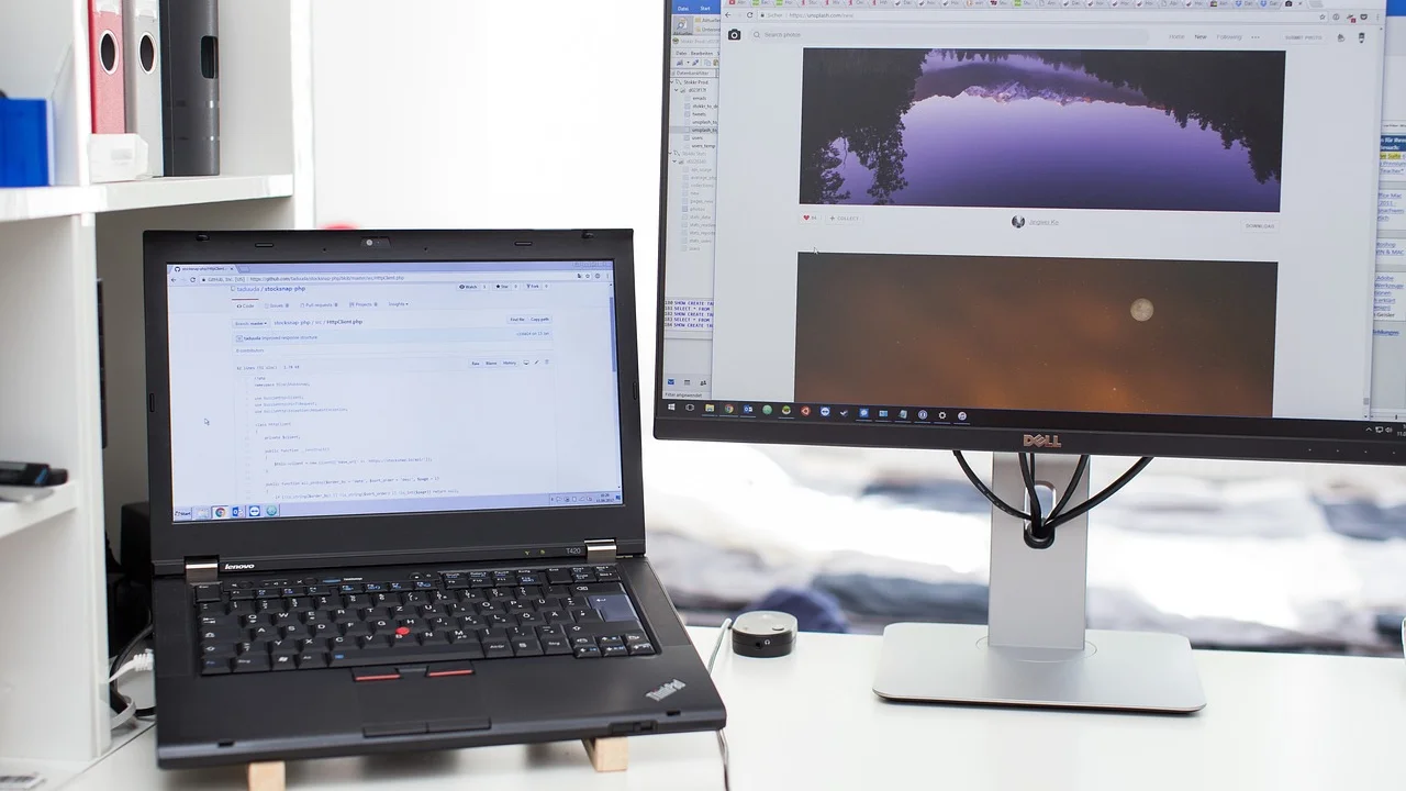 Configurações de exibição do Windows 11 em tela dupla