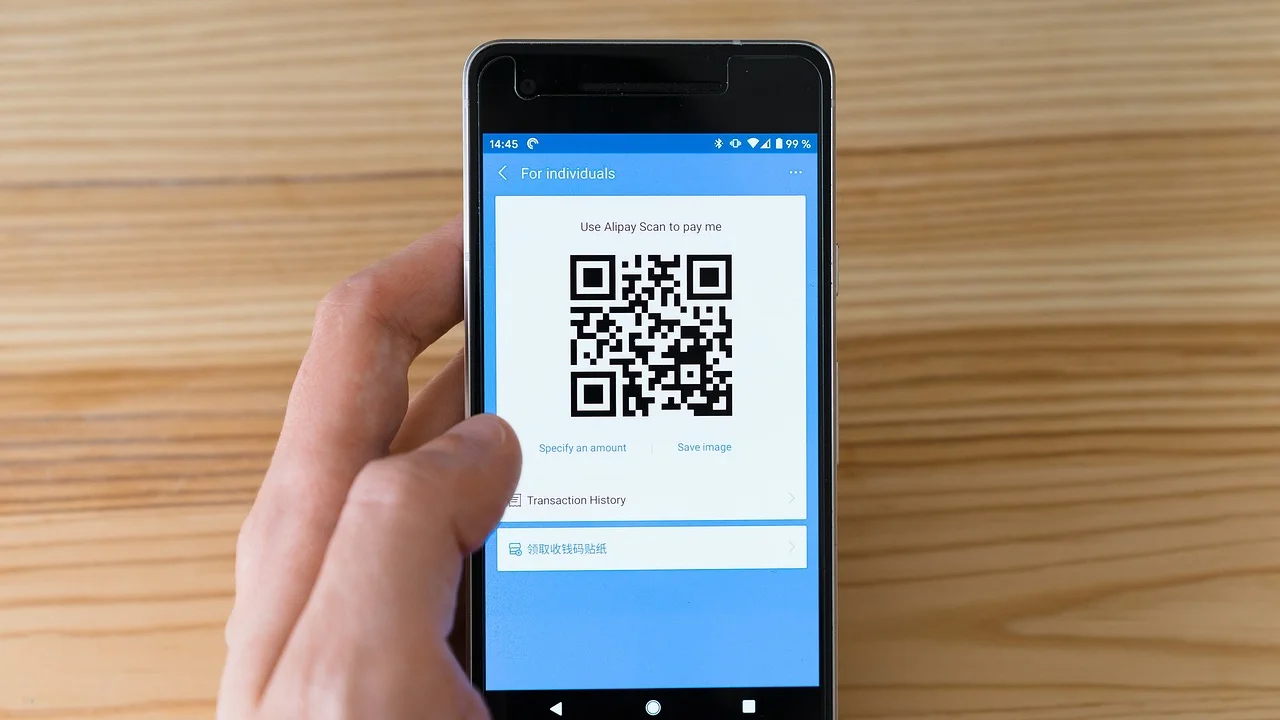 Tela de aplicativo bancário com opção de pagamento digital.